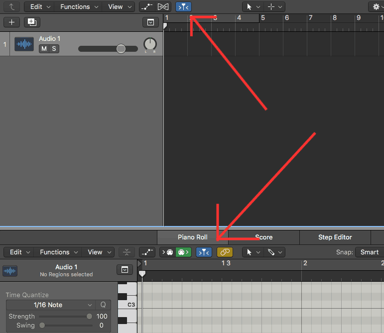 Useing the Catch feature in Logic Pro X